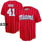 Jonah Bride Men's Miami Marlins Red Replica 2021 City Connect Jersey