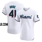 Jonah Bride Men's Miami Marlins White Elite Home Jersey