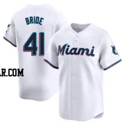 Jonah Bride Men's Miami Marlins White Limited Home Jersey