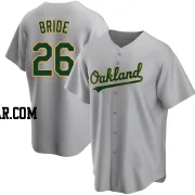 Jonah Bride Men's Oakland Athletics Gray Replica Road Jersey