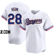 Jonah Heim Men's Texas Rangers Gold Limited White 2024 Collection Jersey