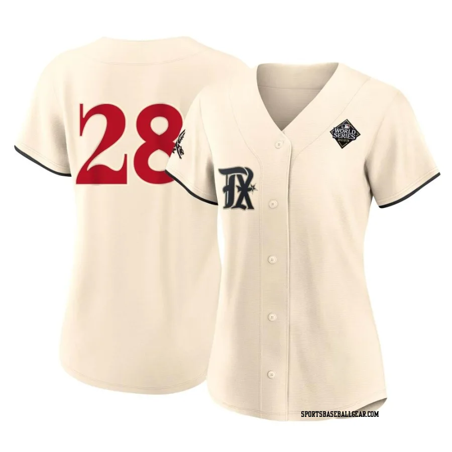 Jonah Heim Women's Texas Rangers Cream Authentic 2023 City Connect 2023 World Series Jersey