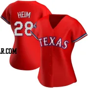 Jonah Heim Women's Texas Rangers Red Authentic Alternate 2023 World Series Champions Jersey