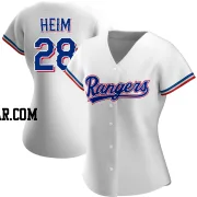 Jonah Heim Women's Texas Rangers White Authentic Home Jersey