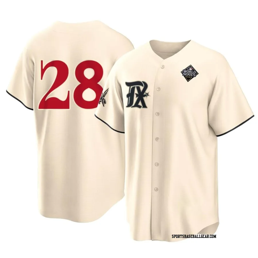 Jonah Heim Youth Texas Rangers Cream Replica 2023 City Connect 2023 World Series Jersey