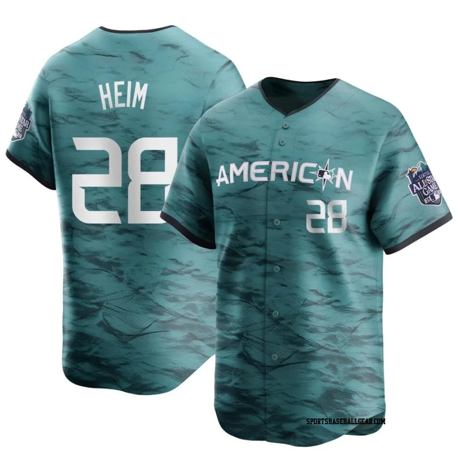 Jonah Heim Youth Texas Rangers Teal Limited American League Game 2023 All-Star Jersey