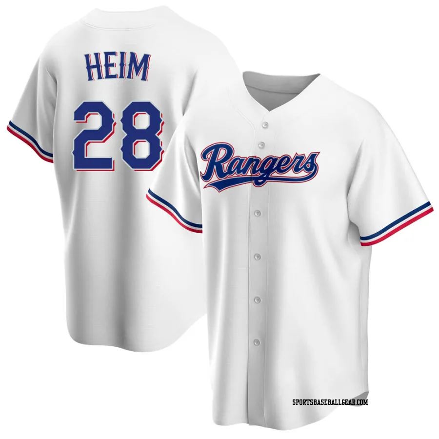 Jonah Heim Youth Texas Rangers White Replica Home Jersey