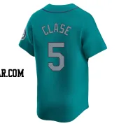 Jonatan Clase Men's Seattle Mariners Aqua Limited Alternate Jersey