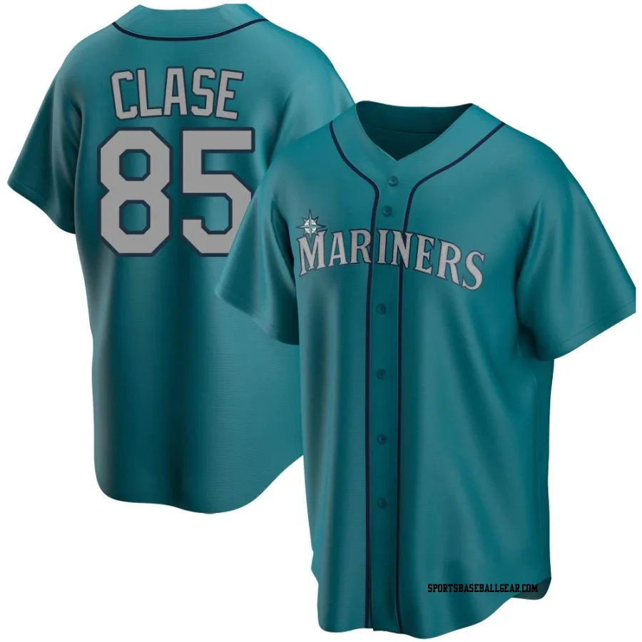 Jonatan Clase Men's Seattle Mariners Aqua Replica Alternate Jersey