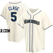 Jonatan Clase Men's Seattle Mariners Cream Replica Alternate Jersey