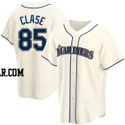 Jonatan Clase Men's Seattle Mariners Cream Replica Alternate Jersey