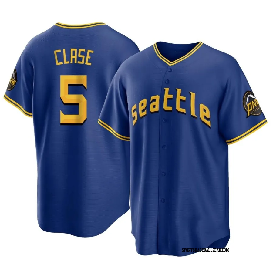 Jonatan Clase Men's Seattle Mariners Royal Replica 2023 City Connect Jersey