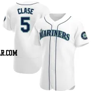 Jonatan Clase Men's Seattle Mariners White Authentic Home Jersey