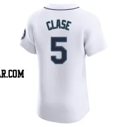 Jonatan Clase Men's Seattle Mariners White Elite Home Jersey