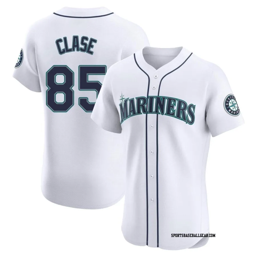 Jonatan Clase Men's Seattle Mariners White Elite Home Jersey