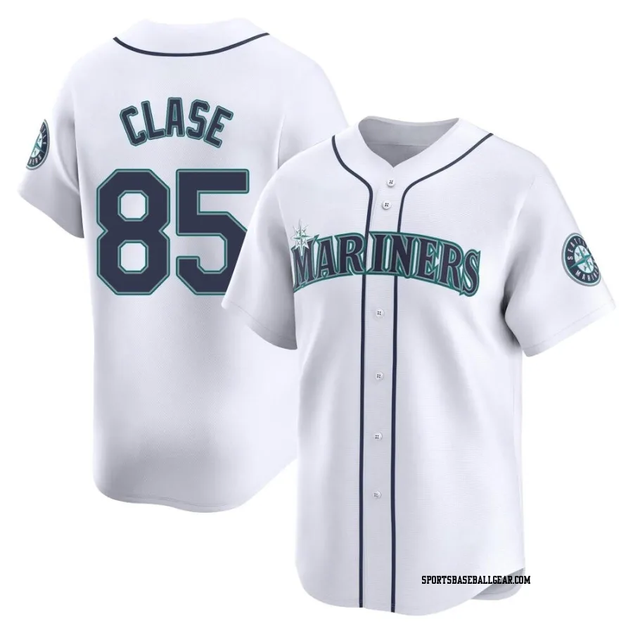 Jonatan Clase Men's Seattle Mariners White Limited Home Jersey