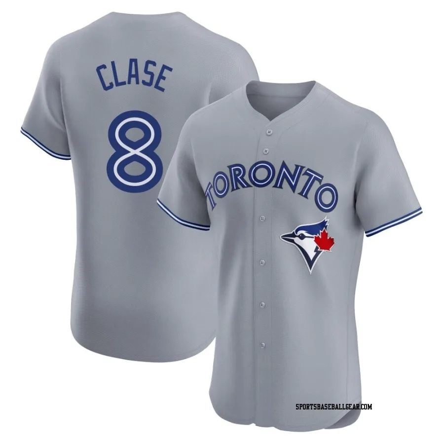 Jonatan Clase Men's Toronto Blue Jays Gray Elite Road Jersey