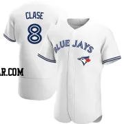 Jonatan Clase Men's Toronto Blue Jays White Authentic Home Jersey