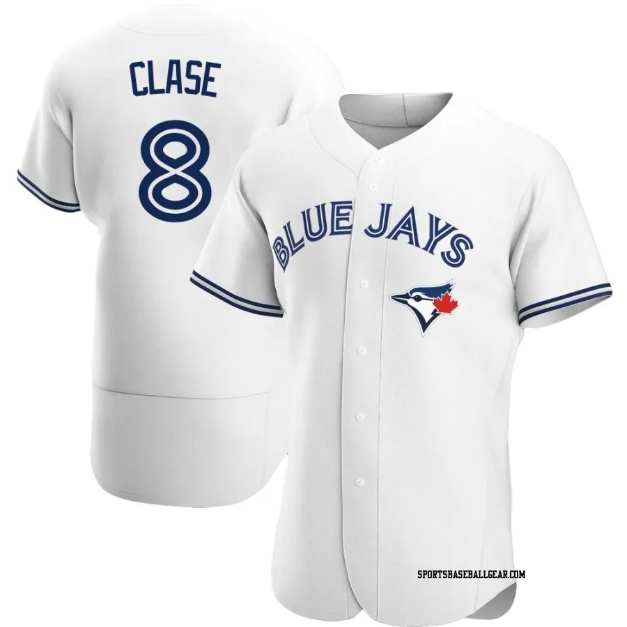 Jonatan Clase Men's Toronto Blue Jays White Authentic Home Jersey