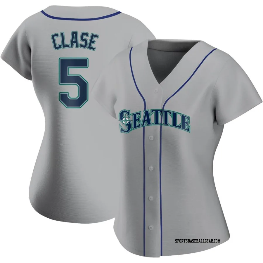 Jonatan Clase Women's Seattle Mariners Gray Authentic Road Jersey