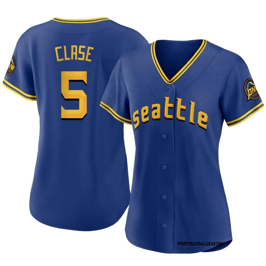 Jonatan Clase Women's Seattle Mariners Royal Authentic 2023 City Connect Jersey