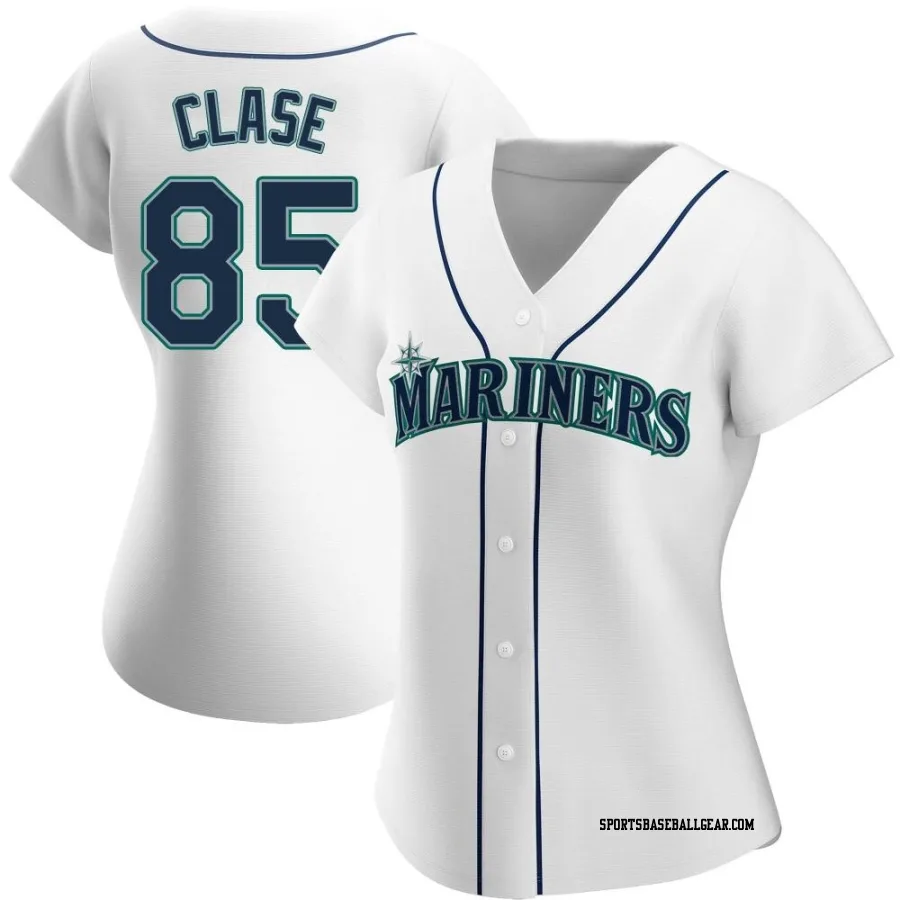 Jonatan Clase Women's Seattle Mariners White Authentic Home Jersey