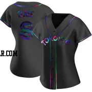 Jonatan Clase Women's Toronto Blue Jays Black Holographic Replica Alternate Jersey