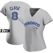 Jonatan Clase Women's Toronto Blue Jays Gray Authentic Road Jersey