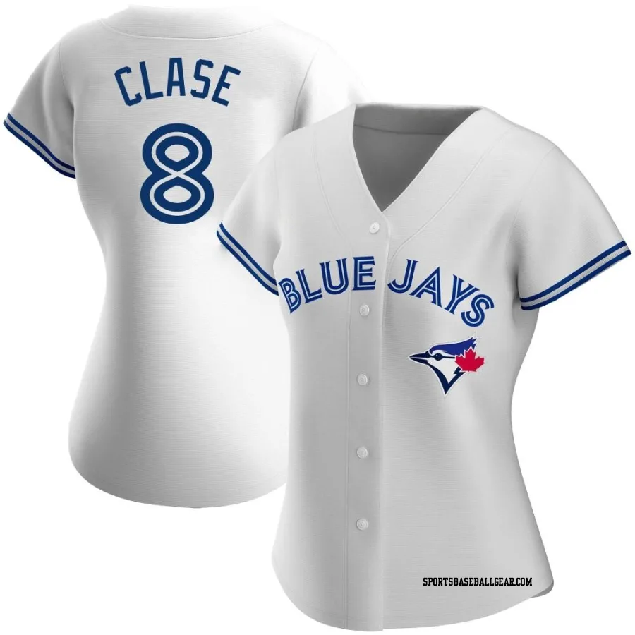 Jonatan Clase Women's Toronto Blue Jays White Authentic Home Jersey