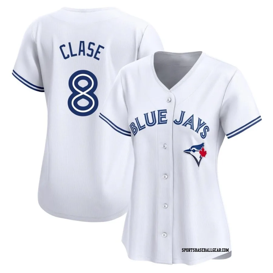 Jonatan Clase Women's Toronto Blue Jays White Limited Home Jersey