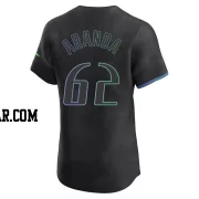 Jonathan Aranda Men's Tampa Bay Rays Charcoal Elite 2024 City Connect Jersey