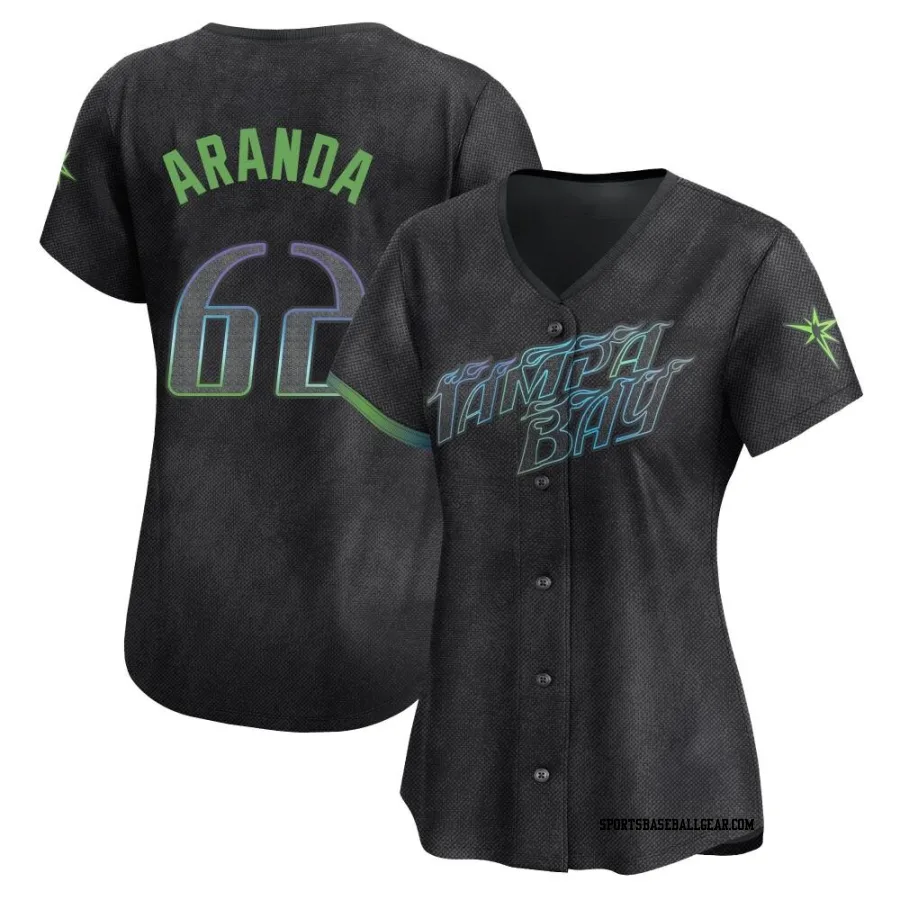 Jonathan Aranda Women's Tampa Bay Rays Charcoal Limited 2024 City Connect Jersey