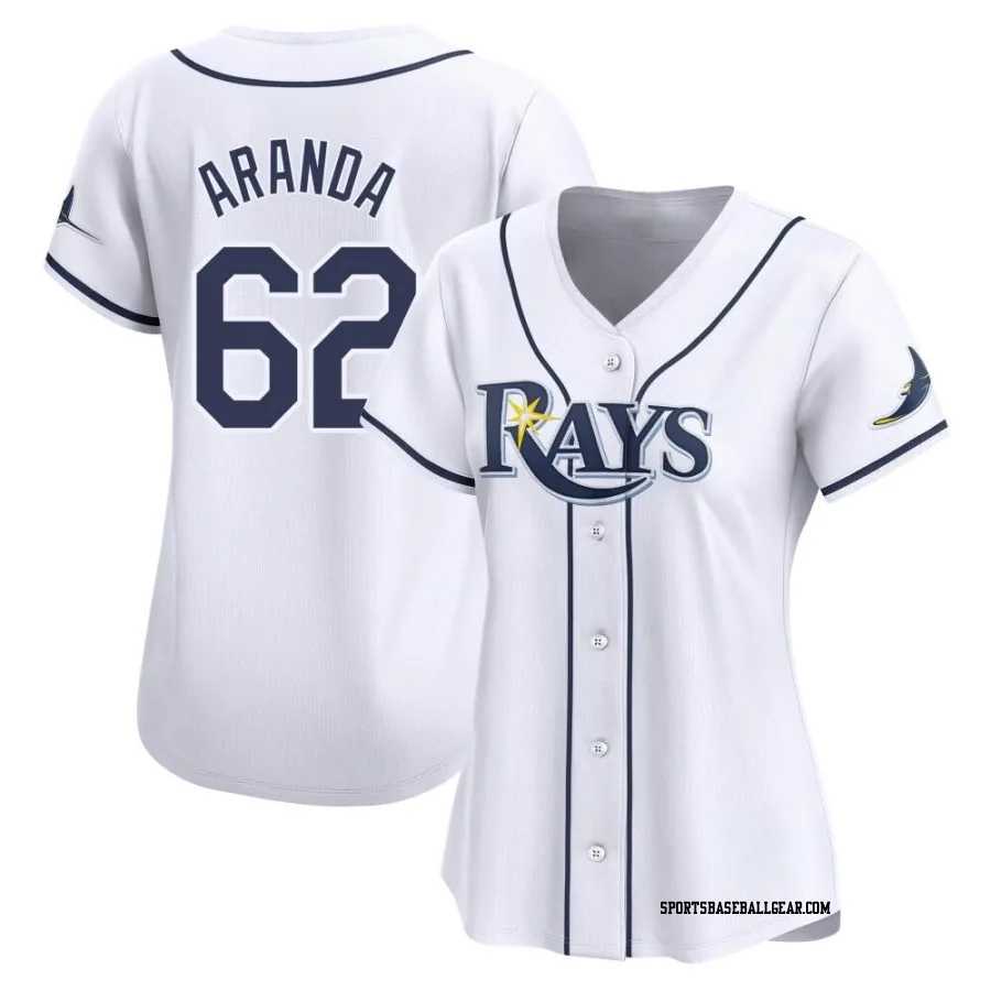 Jonathan Aranda Women's Tampa Bay Rays White Limited Home Jersey