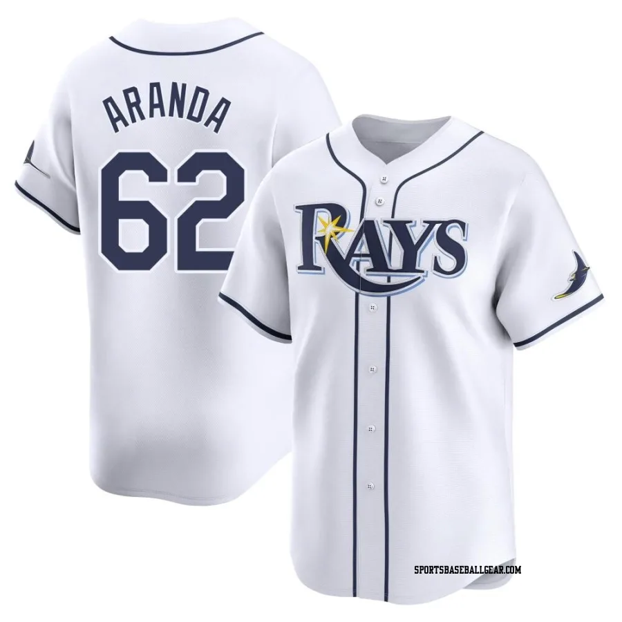 Jonathan Aranda Youth Tampa Bay Rays White Limited Home Jersey