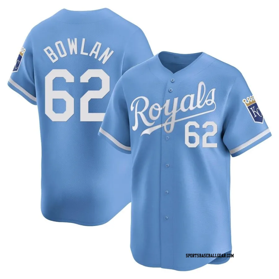 Jonathan Bowlan Men's Kansas City Royals Light Blue Limited Alternate Jersey