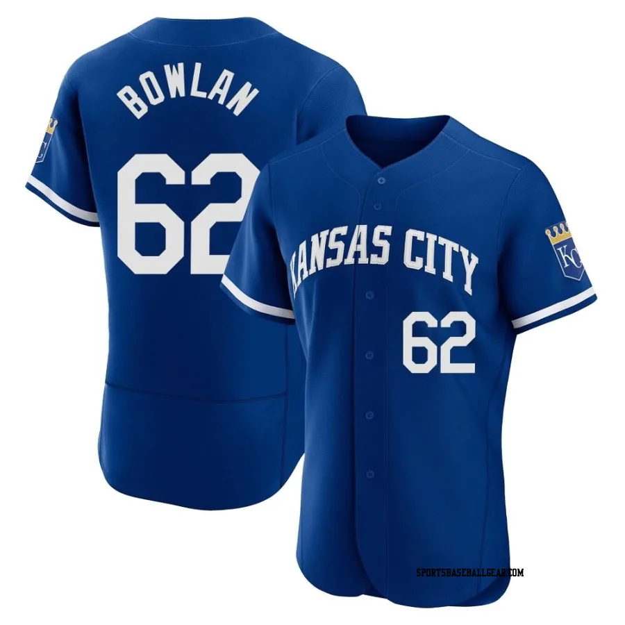 Jonathan Bowlan Men's Kansas City Royals Royal Authentic 2022 Alternate Jersey