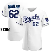 Jonathan Bowlan Men's Kansas City Royals White Authentic Home Jersey