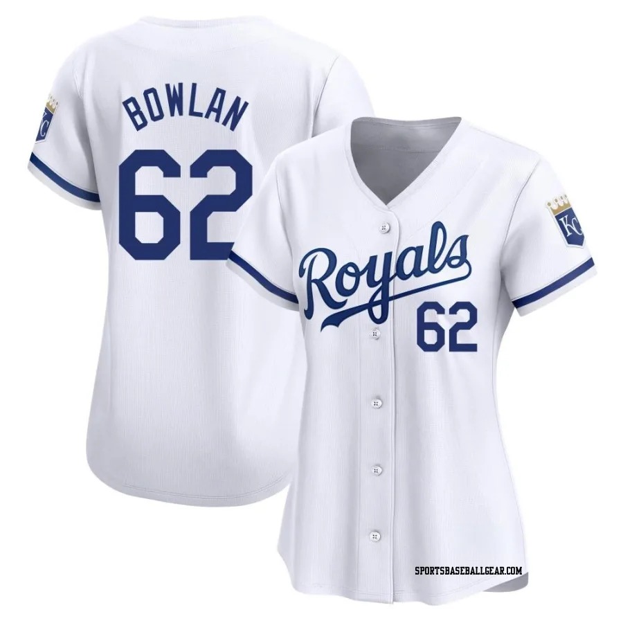 Jonathan Bowlan Women's Kansas City Royals White Limited Home Jersey