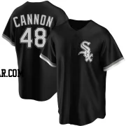 Jonathan Cannon Men's Chicago White Sox Black Replica Alternate Jersey