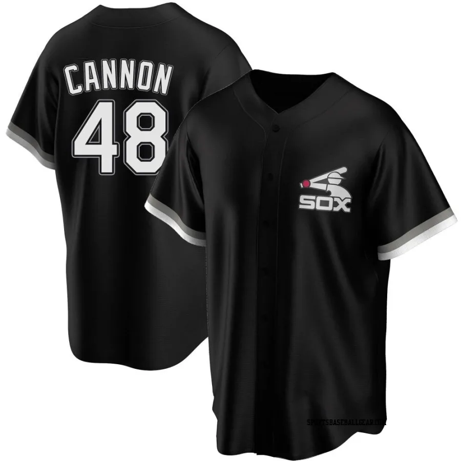 Jonathan Cannon Men's Chicago White Sox Black Replica Spring Training Jersey