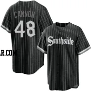 Jonathan Cannon Youth Chicago White Sox Black Replica 2021 City Connect Jersey