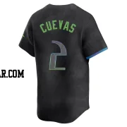 Jonathan Cuevas Youth Tampa Bay Rays Charcoal Limited 2024 City Connect Jersey