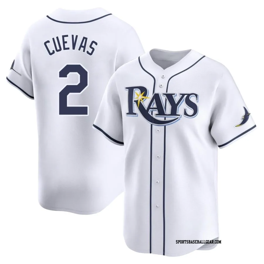 Jonathan Cuevas Youth Tampa Bay Rays White Limited Home Jersey