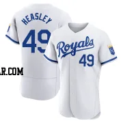 Jonathan Heasley Men's Kansas City Royals White Authentic 2022 Home Jersey