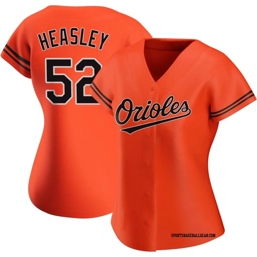 Jonathan Heasley Women's Baltimore Orioles Orange Replica Alternate Jersey