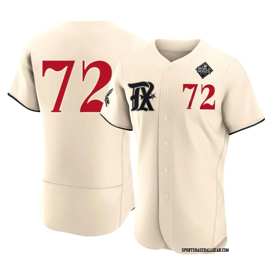 Jonathan Hernandez Men's Texas Rangers Cream Authentic 2023 City Connect 2023 World Series Jersey