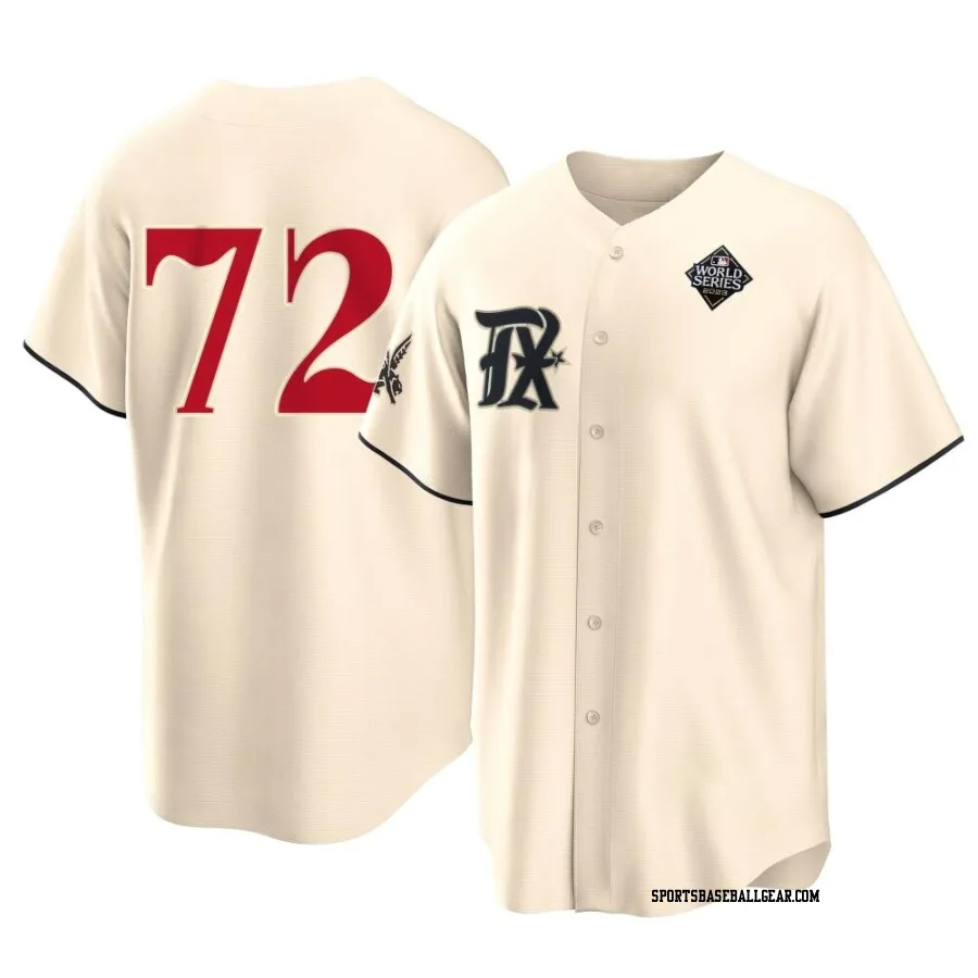 Jonathan Hernandez Men's Texas Rangers Cream Replica 2023 City Connect 2023 World Series Jersey