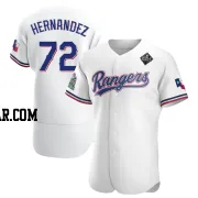 Jonathan Hernandez Men's Texas Rangers White Authentic Home 2023 World Series Jersey