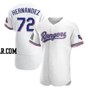 Jonathan Hernandez Men's Texas Rangers White Authentic Home Jersey