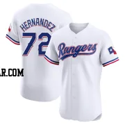 Jonathan Hernandez Men's Texas Rangers White Elite Home Jersey